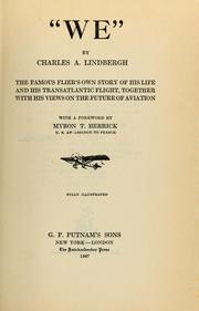 Cover of: "We" by Charles A. Lindbergh