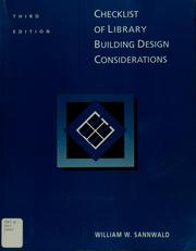 Cover of: Checklist of library building design considerations