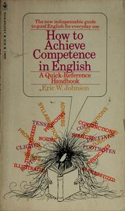 Cover of: How to achieve competence in English: A quick reference handbook