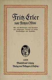 Cover of: Fritz Erler