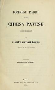 Documenti inediti della chiesa pavese by Giovanni Bosisio