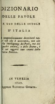 Cover of: Dizionario delle favole per uso delle scuole d'Italia