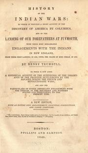 Cover of: History of the Indian wars by Henry Trumbull, Henry Trumbull