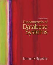 Cover of: Fundamentals of database systems