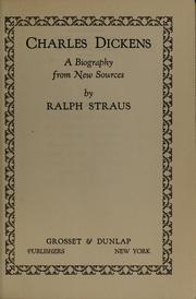 Cover of: Charles Dickens by Ralph Straus