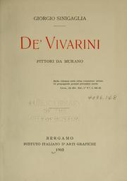 Cover of: De' Vivarini by Giorgio Sinigaglia