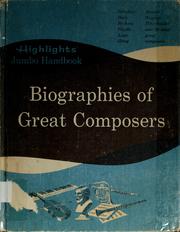 Cover of: Biographies of great composers