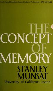 Cover of: The concept of memory. | Stanley Munsat