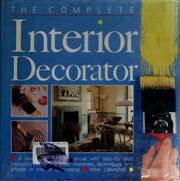 Cover of: The complete interior decorator