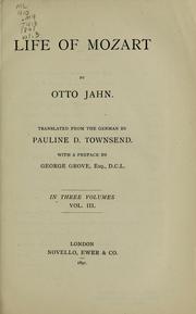 Cover of: Life of Mozart by Otto Jahn