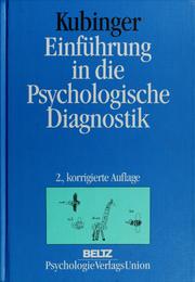 Cover of: Einführung in die psychologische Diagnostik