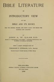 Cover of: Bible literature by John A. W. Haas