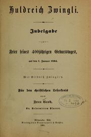 Cover of: Huldreich Zwingli...