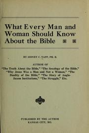 Cover of: What every man and woman should know about the Bible