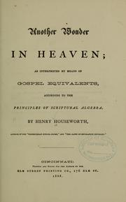 Cover of: Another wonder in heaven by Henry Houseworth