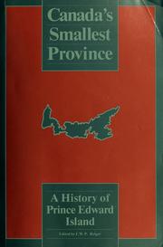 Cover of: Canada's Smallest Province by Francis W.P. Bolger