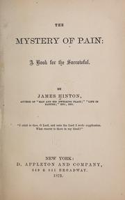 Cover of: The mystery of pain