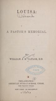 Cover of: Louisa: a pastor's memorial