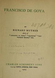 Cover of: Francisco de Goya by Richard Muther