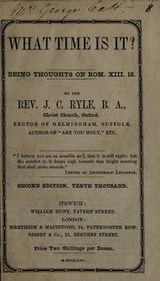 Cover of: What time is it? | J. C. Ryle