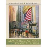 Cover of: Macroeconomics and the financial system