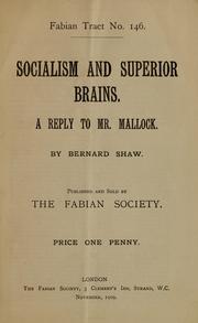 Socialism and superior brains by George Bernard Shaw