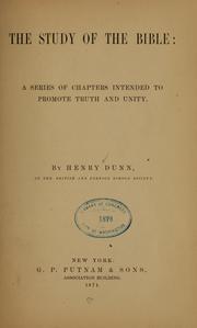 Cover of: The study of the Bible ... by Henry Dunn