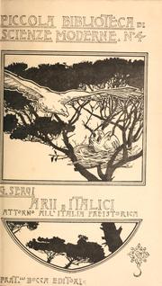 Cover of: Arii e Italici: attorno all' Italia preistorica, con figure dimonstrative