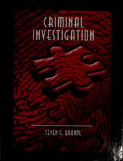 Cover of: Criminal investigation by Steven G. Brandl