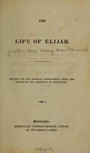 Cover of: The life of Elijah