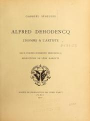 Cover of: Alfred Dehodencq by Gabriel Séailles