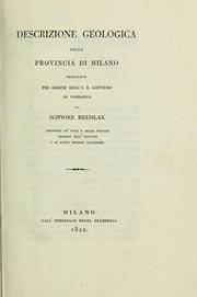 Cover of: Descrizione geologica della provincia di Milano by Scipion Breislak