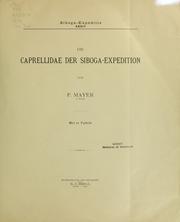 Cover of: Die Caprellidae der Siboga-expedition by Mayer, Paul