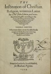 Cover of: The institution of christian religion