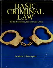 Basic criminal law by Anniken Davenport