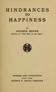 Cover of: Hindrances to happiness