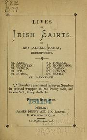 Cover of: Lives of Irish saints ...