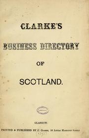 Cover of: Clarke's business directory of Scotland