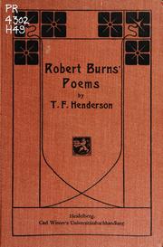 Cover of: Robert Burns' poems