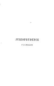 Cover of: The elements of jurisprudence