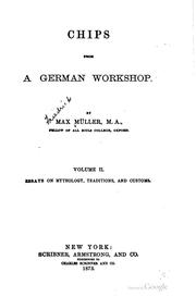 Cover of: Chips from a German workshop by F. Max Müller