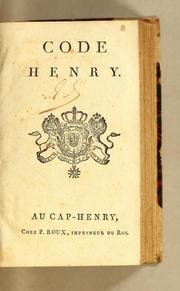 Cover of: Code Henry by Haiti