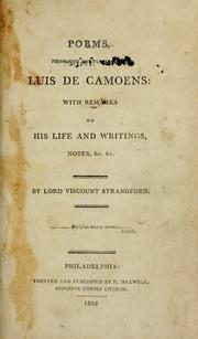 Cover of: Poems: from the Portuguese of Luis de Camoens; with remarks on his life and writings, notes, &c., &c.