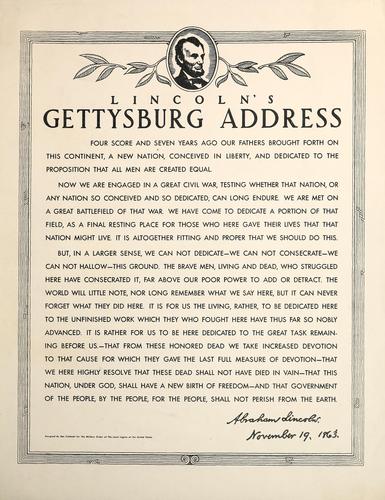 Lincolns Gettysburg Address 1900 Edition Open Library