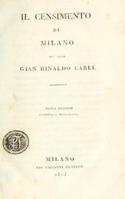Cover of: Il censimento di Milano