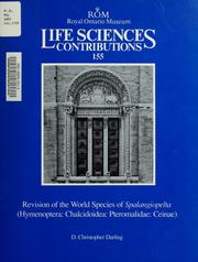 Cover of: Revision of the World Species of Spalangiopelta (Life Sciences Contributions, No 155) by D. Christopher Darling, D. Christopher Darling