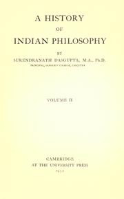 Cover of: A history of Indian philosophy