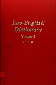 Cover of: Lao-English dictionary
