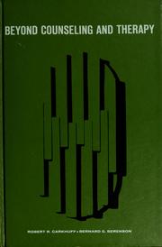Cover of Beyond counseling and therapy