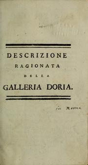 Cover of: Descrizione ragionata della Galleria Doria